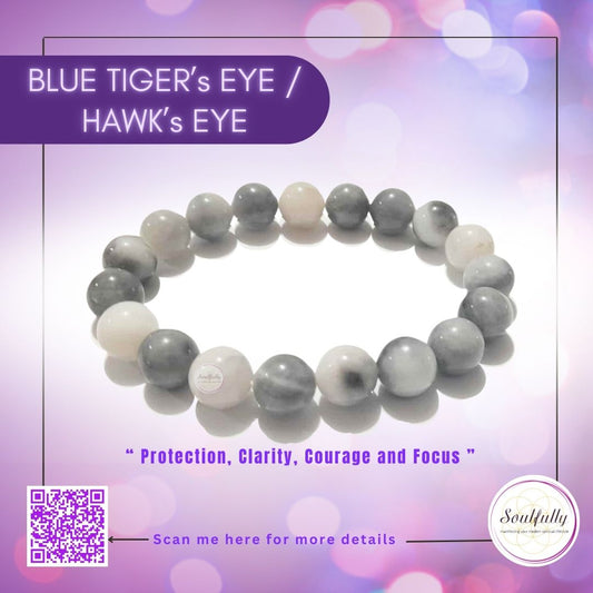 Blue Tiger's Eye / Hawks Eye Bracelet