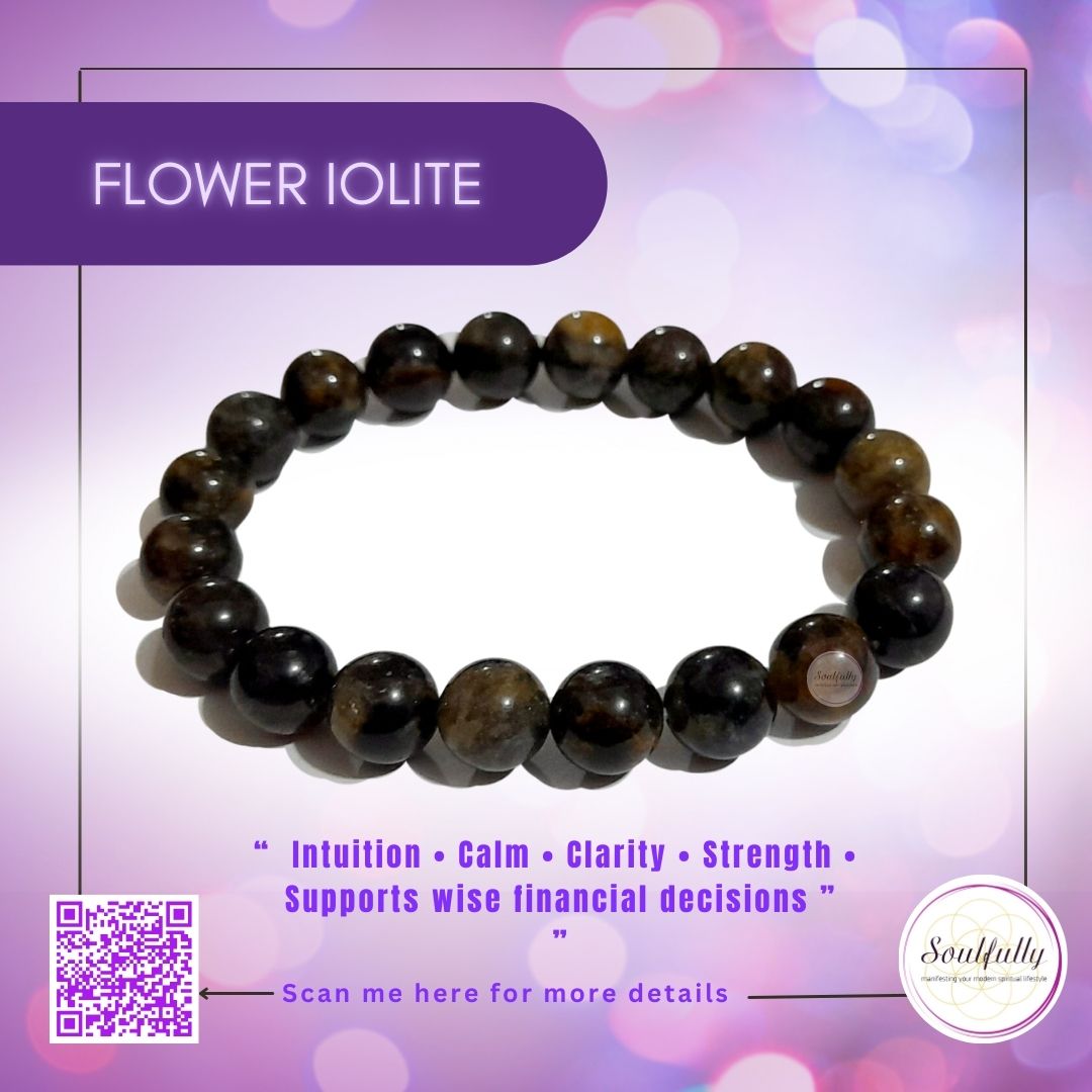 Iolite, Flower Iolite Bracelet