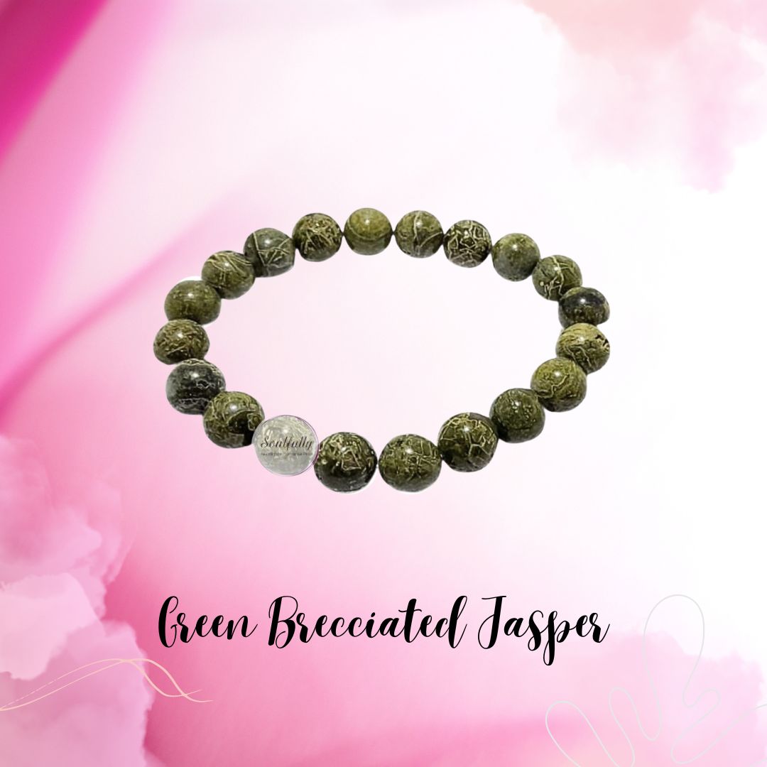 Jasper, Green Brecciated Bracelet