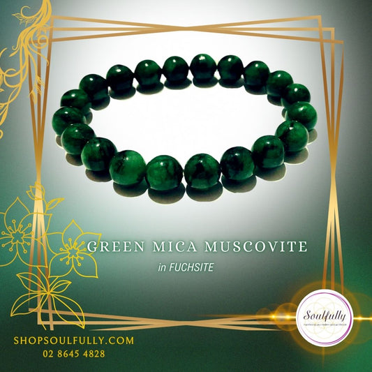 Muscovite, Green Mica Muscovite in Fuchsite Bracelet