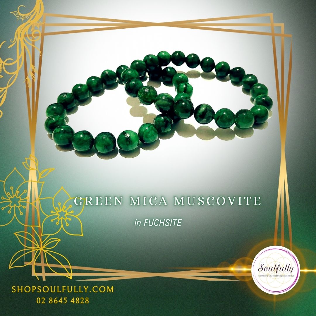 Muscovite, Green Mica Muscovite in Fuchsite Bracelet