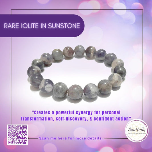 Iolite in Sunstone (RARE) Bracelet
