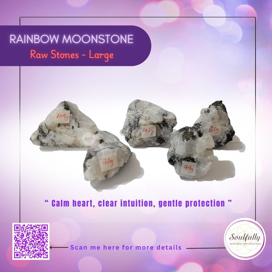 Raw Rainbow Moonstone Stones