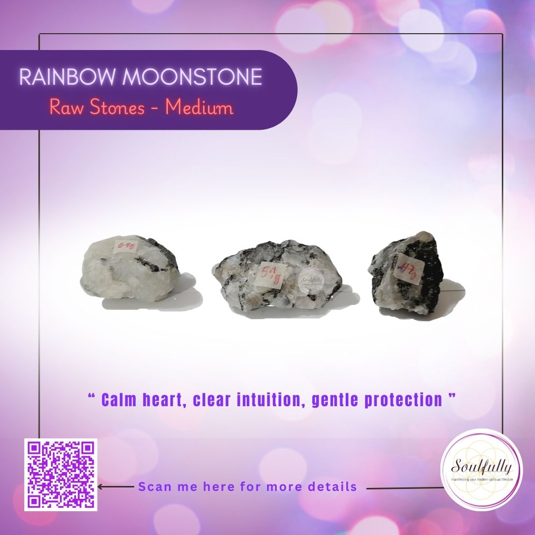 Raw Rainbow Moonstone Stones