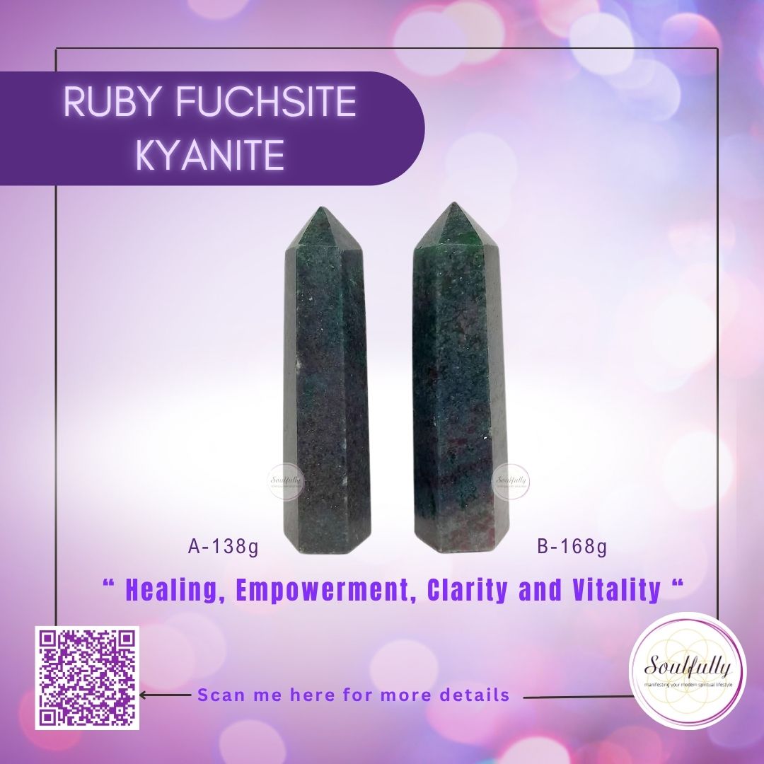 Small Single Terminated RUBY FUCHSITE/ RUBY FUCHISTE KYANITE Tower Generator