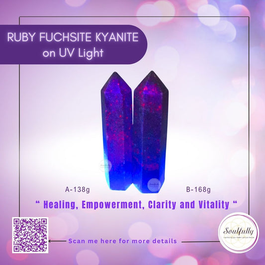 Small Single Terminated RUBY FUCHSITE/ RUBY FUCHISTE KYANITE Tower Generator