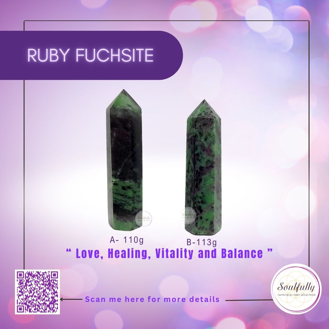 Small Single Terminated RUBY FUCHSITE/ RUBY FUCHISTE KYANITE Tower Generator