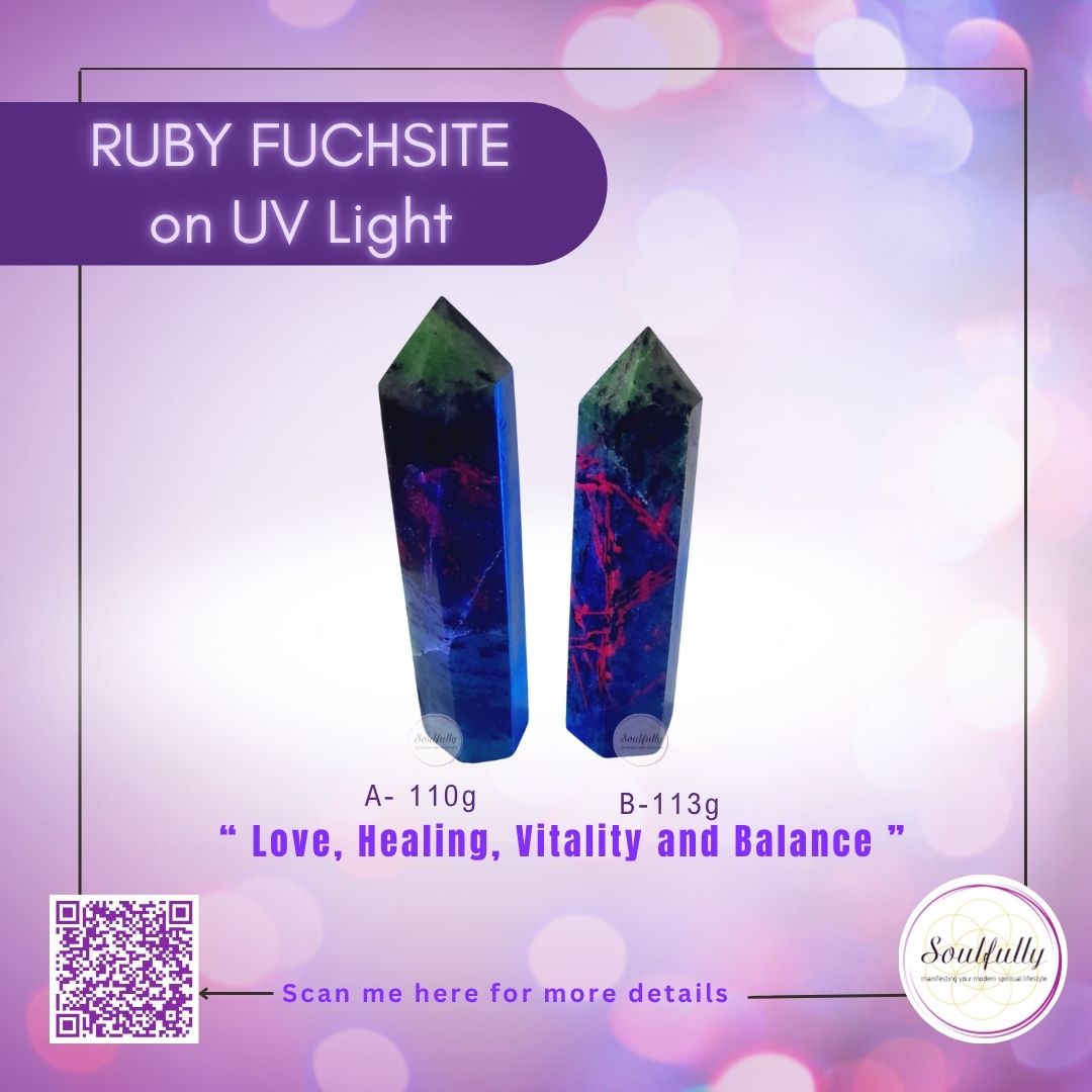 Small Single Terminated RUBY FUCHSITE/ RUBY FUCHISTE KYANITE Tower Generator