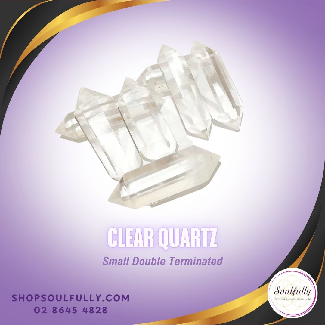 Small Double Terminated CLEAR QUARTZ Generator