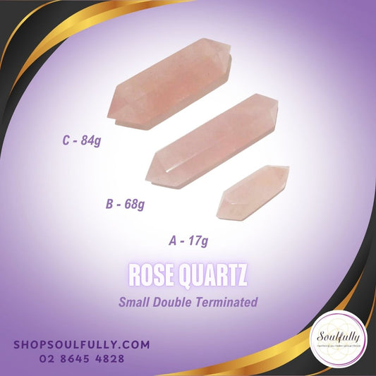 Small Double Terminated ROSE QUARTZ Generator