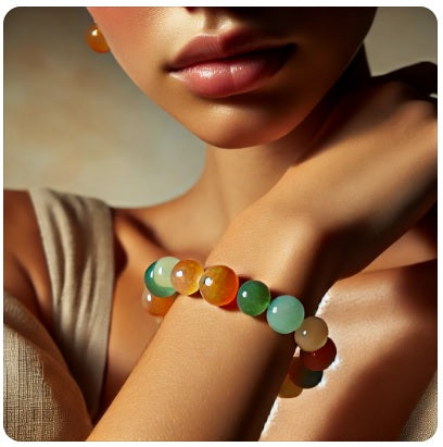 Calcite, Multicolored Calcite Bracelets