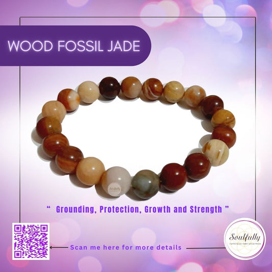 Wood Fossil Jade Bracelet