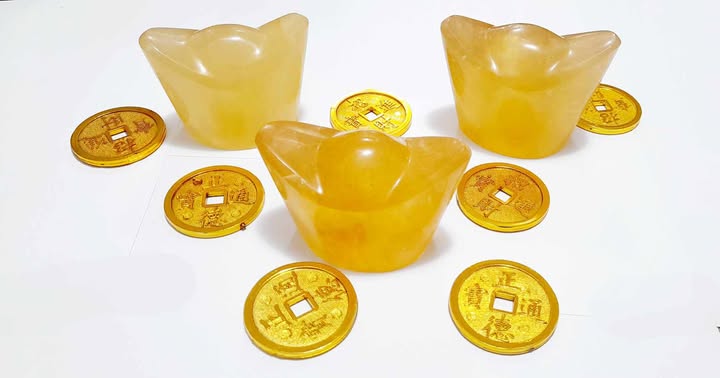 Calcite, Yellow Calcite Gold Ingot