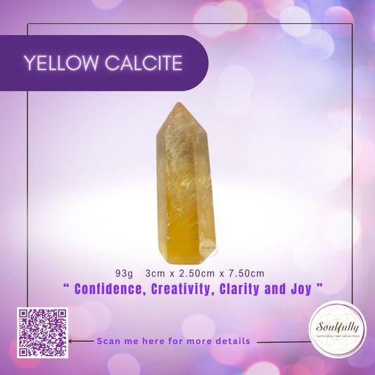 Small Single Terminated YELLOW CALCITE Tower Generator