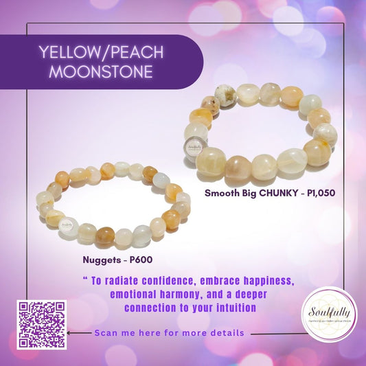 Moonstone, Yellow/ Peach Moonstone Bracelet