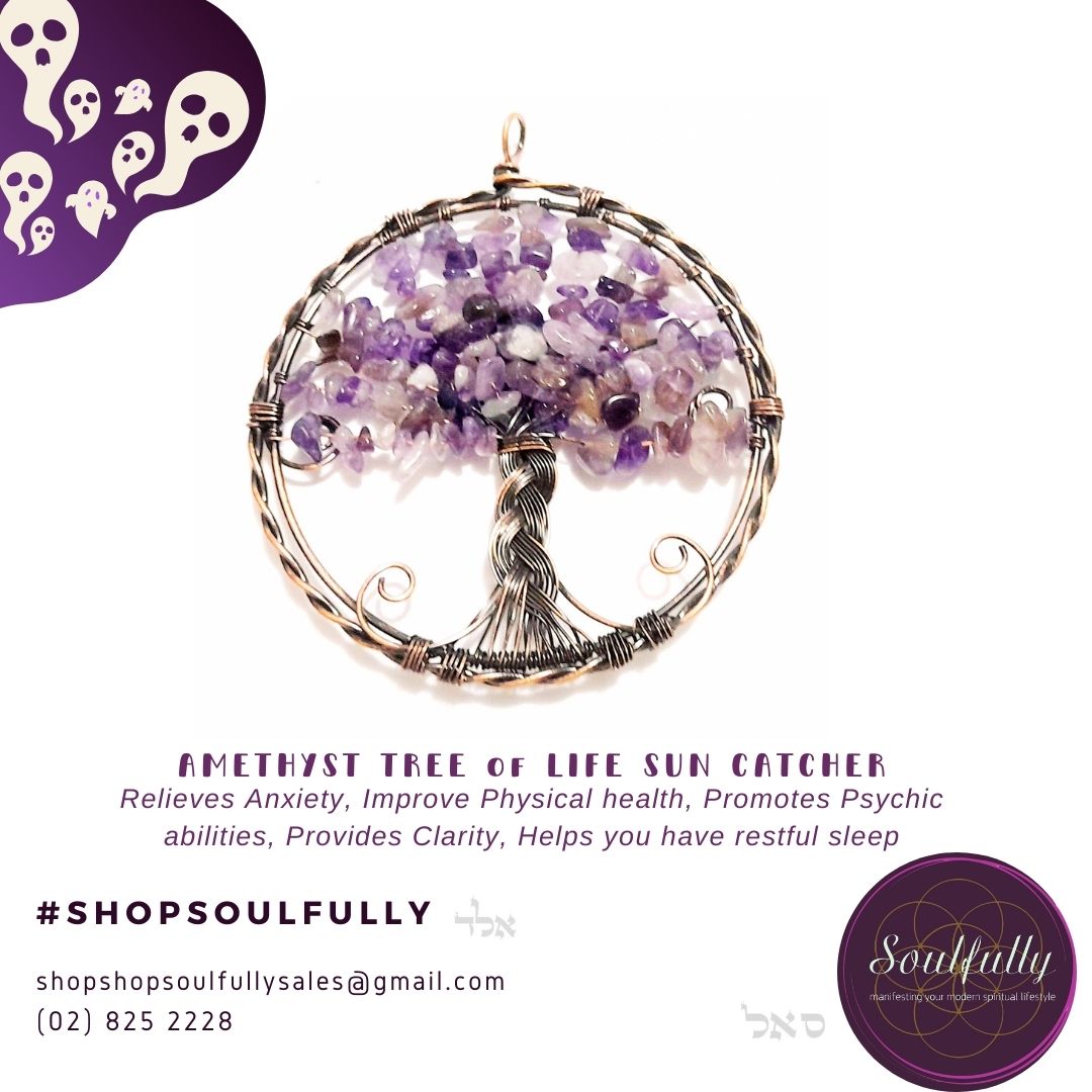 Amethyst Tree of Life Hanging Ornament