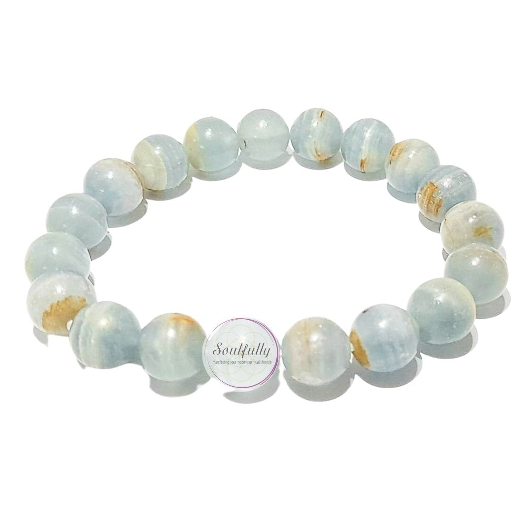 Calcite Aquatine Lemurian Bracelet