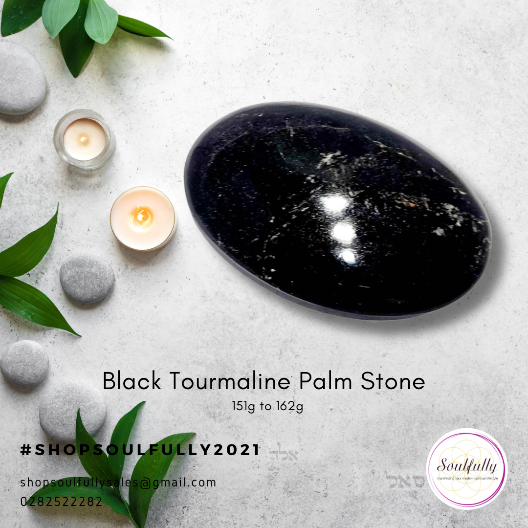 Black Tourmaline Palm Stones