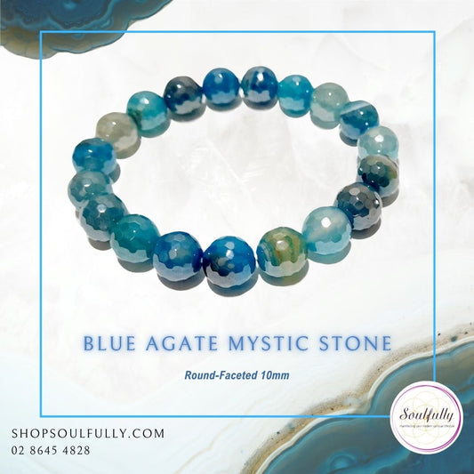 Agate, Blue Agate Msytic Stone Bracelet