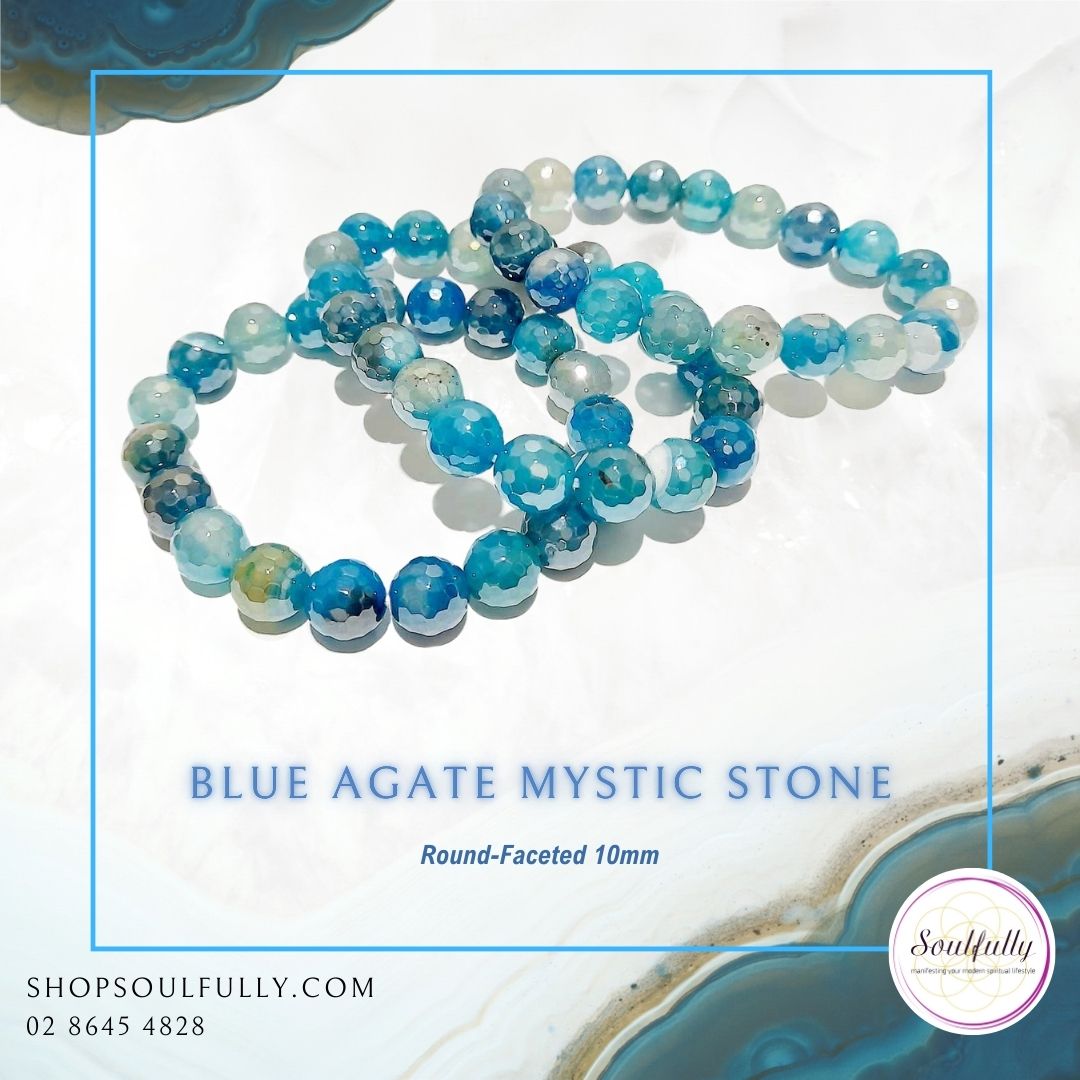 Agate, Blue Agate Msytic Stone Bracelet