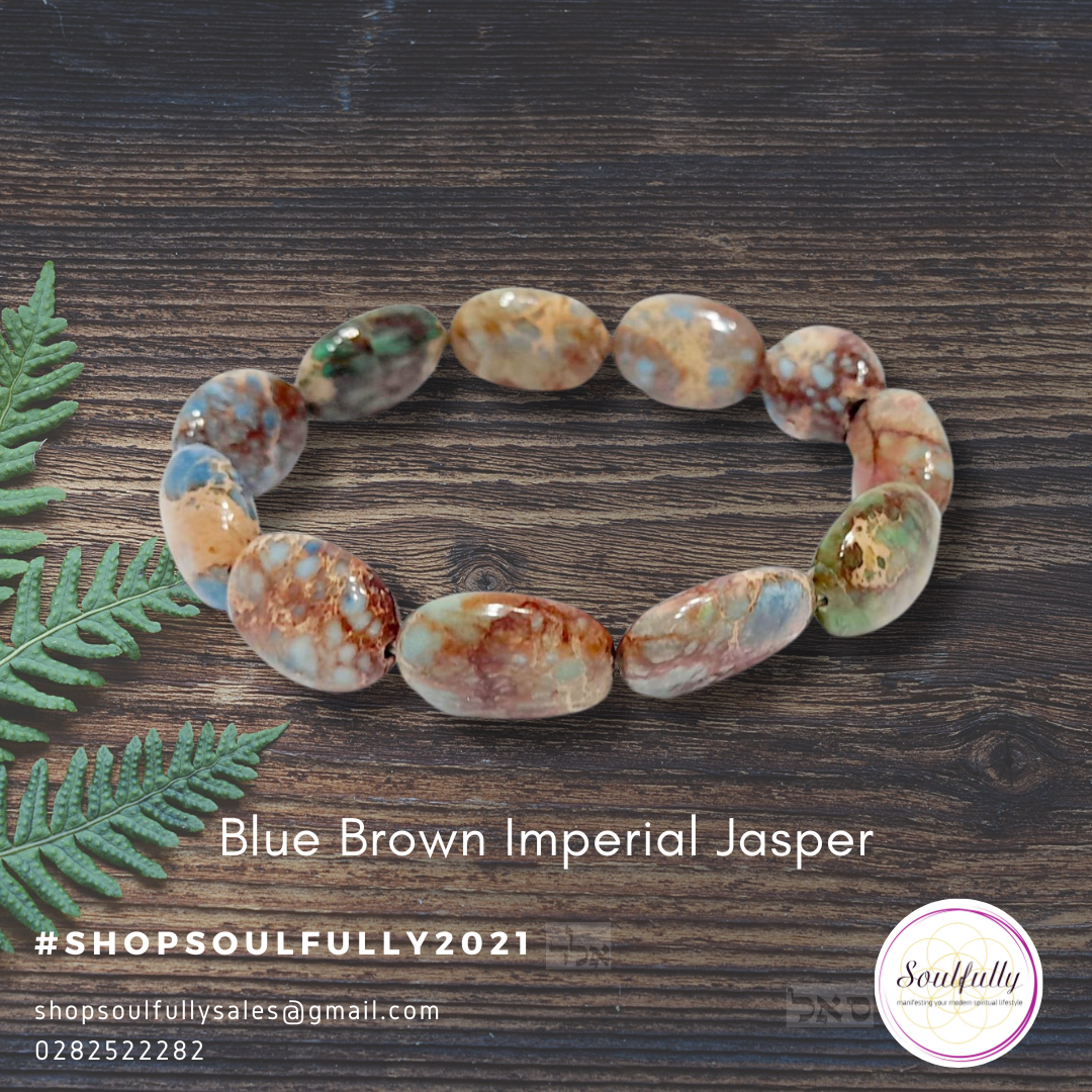 Jasper, Imperial (Blue Brown) Bracelet