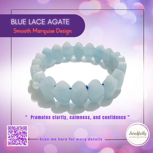 Agate, Blue Lace Agate Bracelet