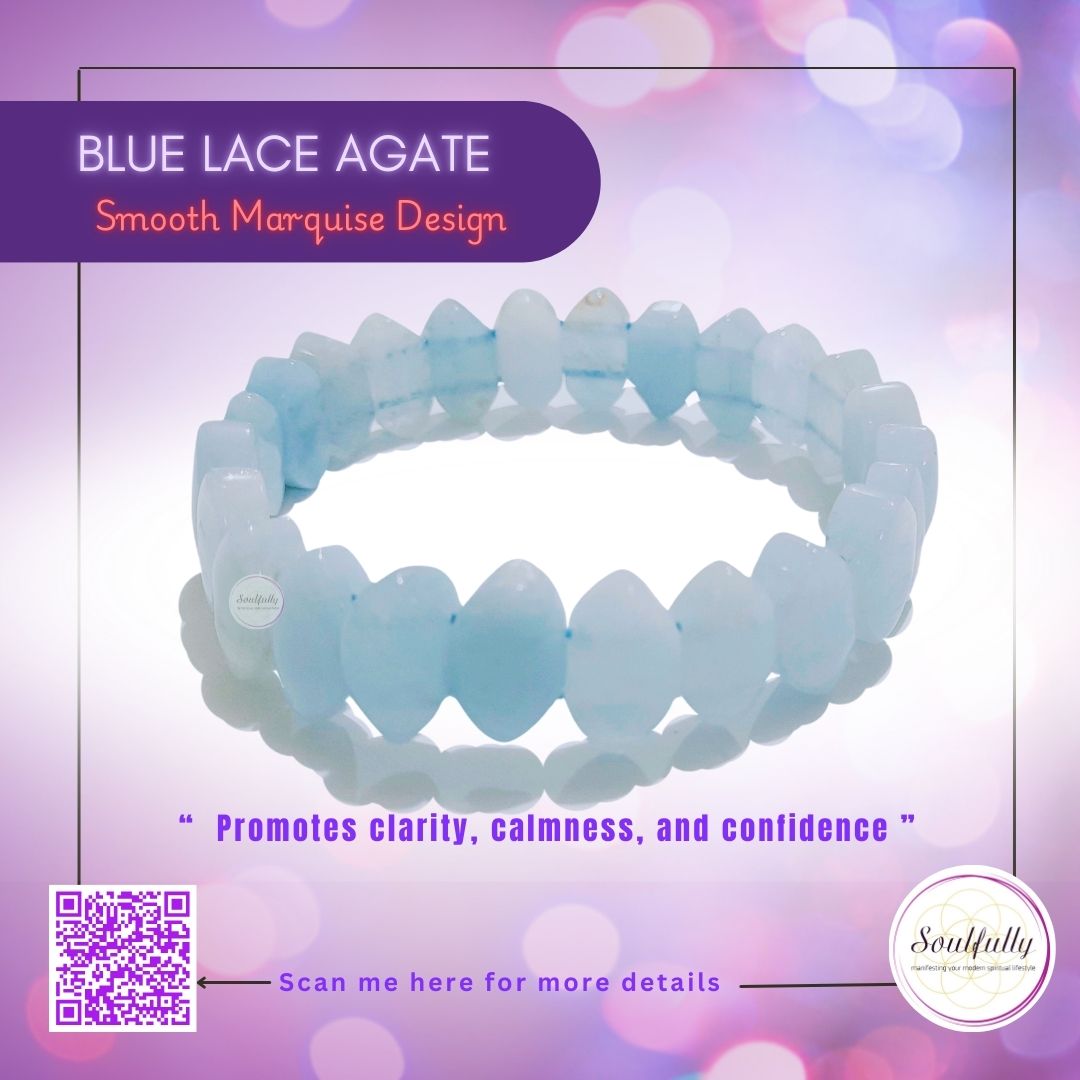 Agate, Blue Lace Agate Bracelet