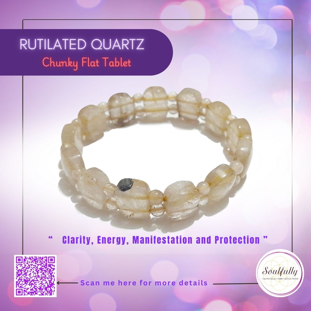 Quartz, Rutilated or Rutile Quartz Bracelet