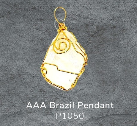 Clear Quartz AAA Brazilian Pendant