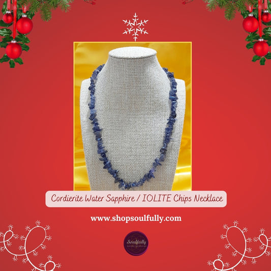 Cordierite Water Sapphire / IOLITE Chips Necklace