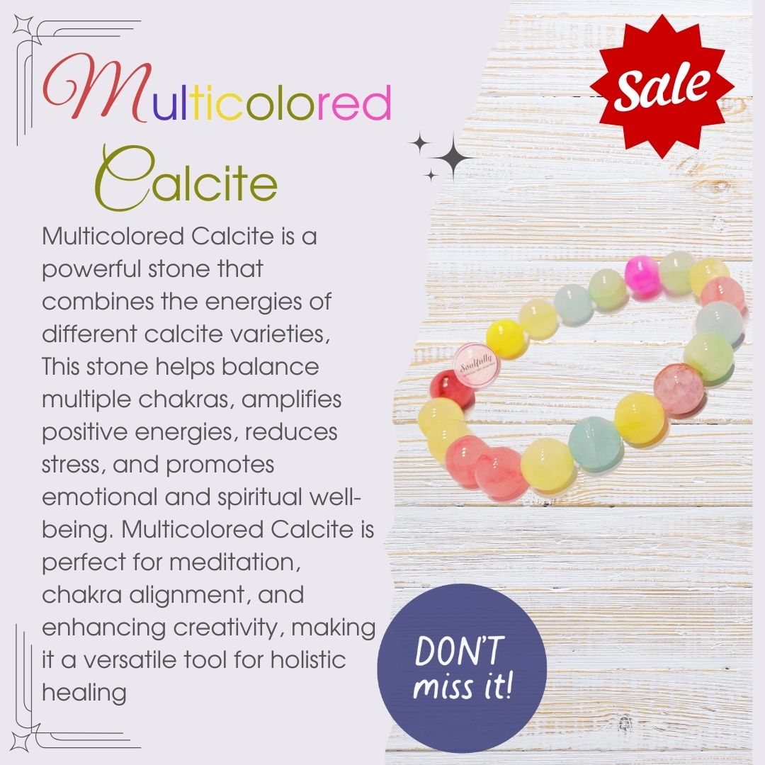 Calcite, Multicolored Calcite Bracelets