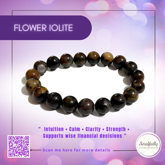 Iolite, Flower Iolite Bracelet