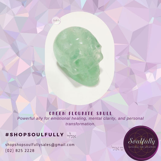 Green Fluorite Skull Stone