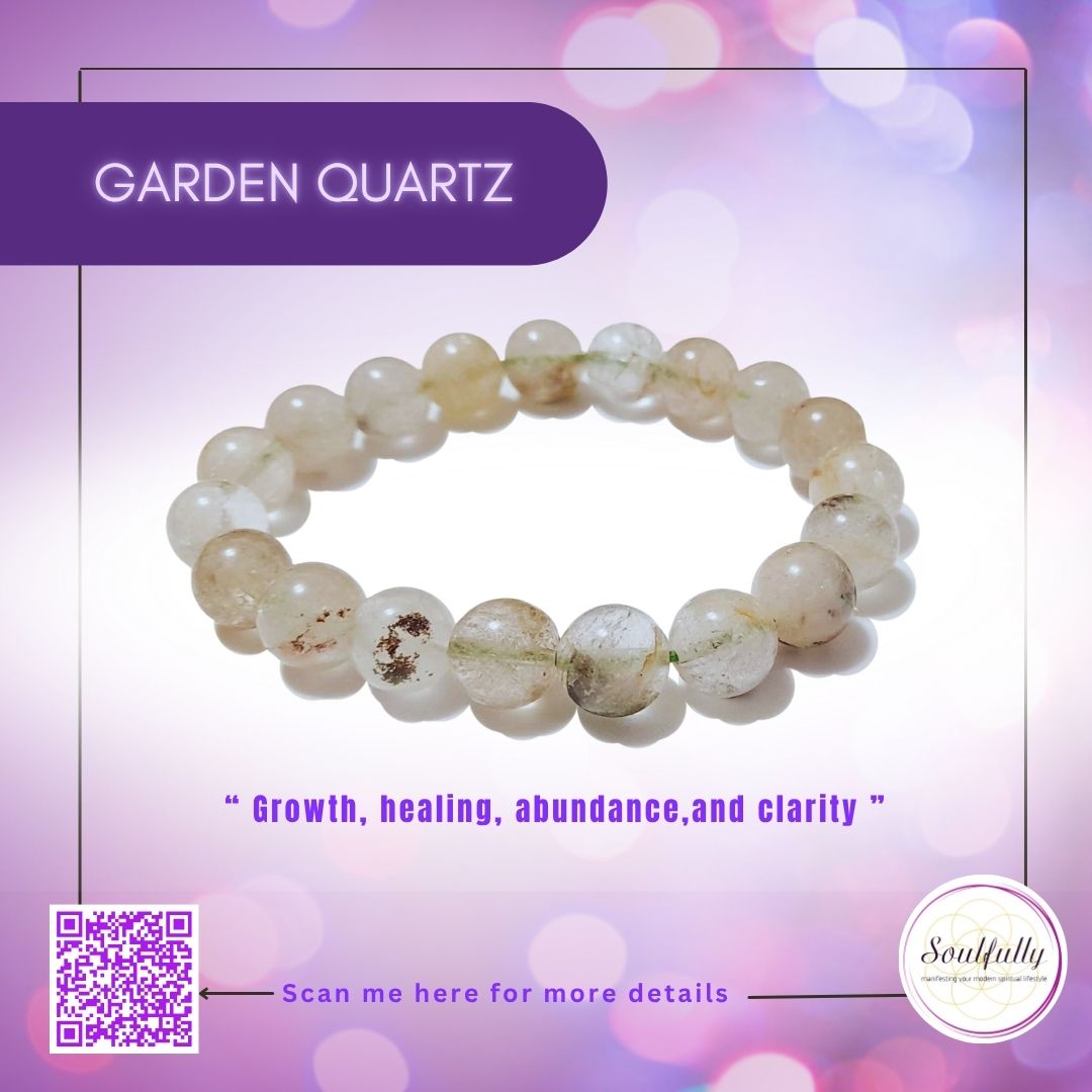 Quartz, Garden/Landscape Quartz/Lodolite (RARE) Bracelet