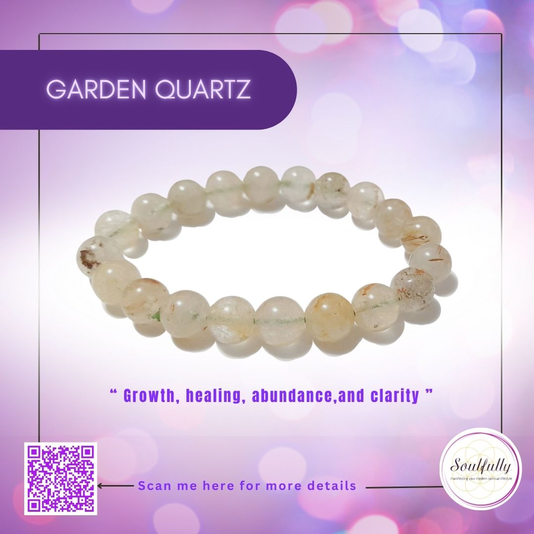 Quartz, Garden/Landscape Quartz/Lodolite (RARE) Bracelet