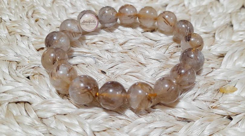 Quartz, Rutilated or Rutile Quartz Bracelet