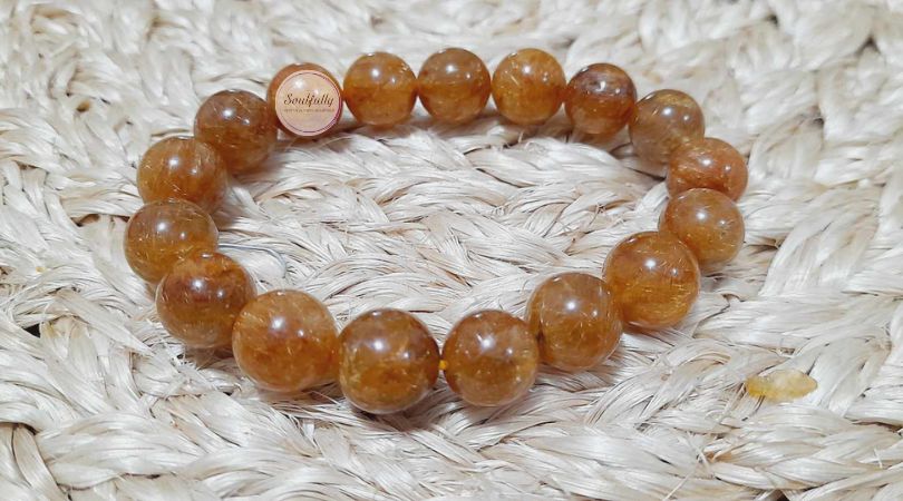 Quartz, Rutilated or Rutile Quartz Bracelet