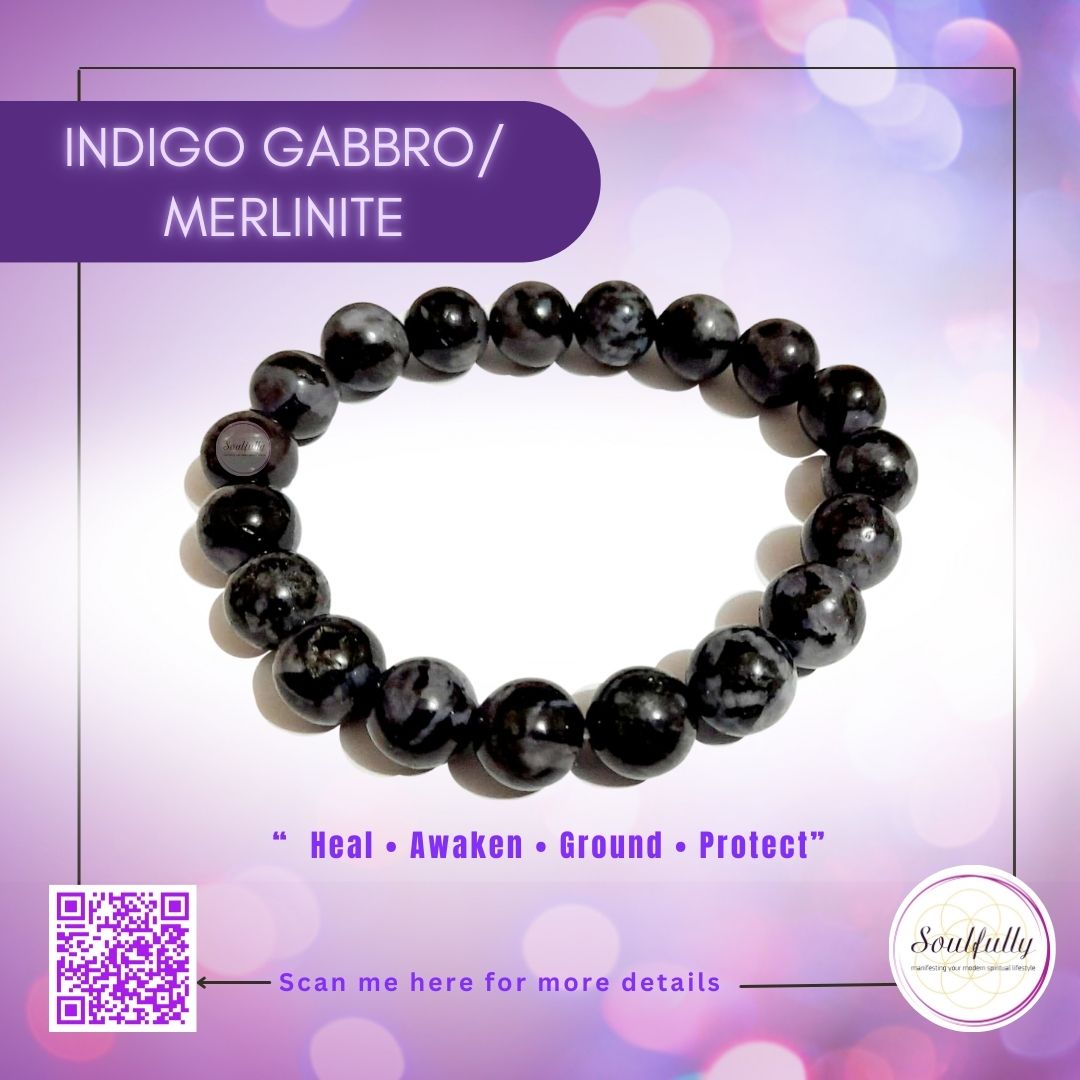 Indigo Gabbro / Merlinite Bracelet