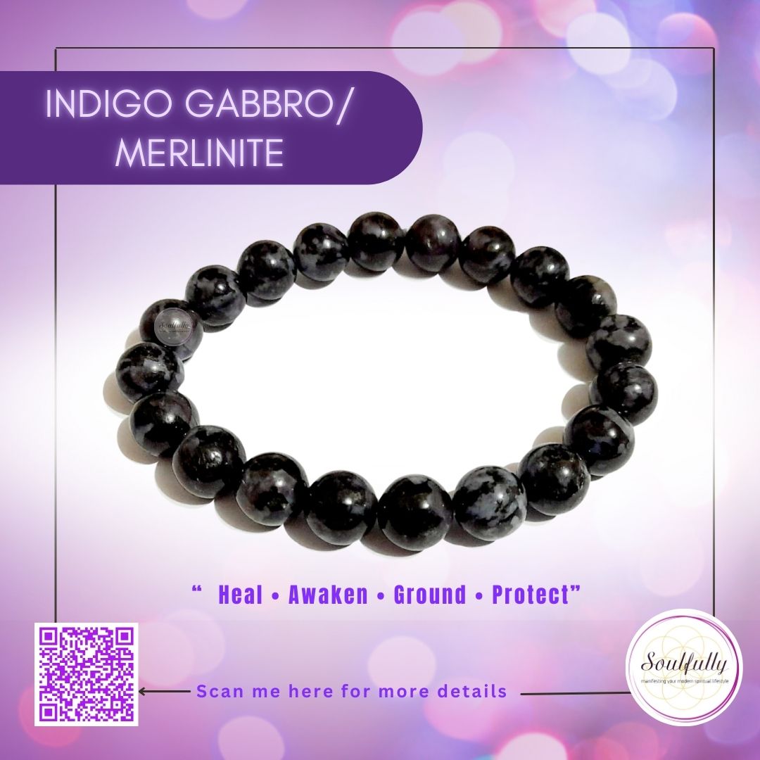 Indigo Gabbro / Merlinite Bracelet