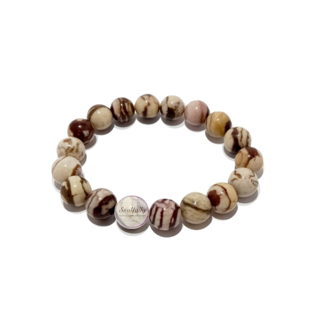 Jasper, Pink Zebra Bracelet