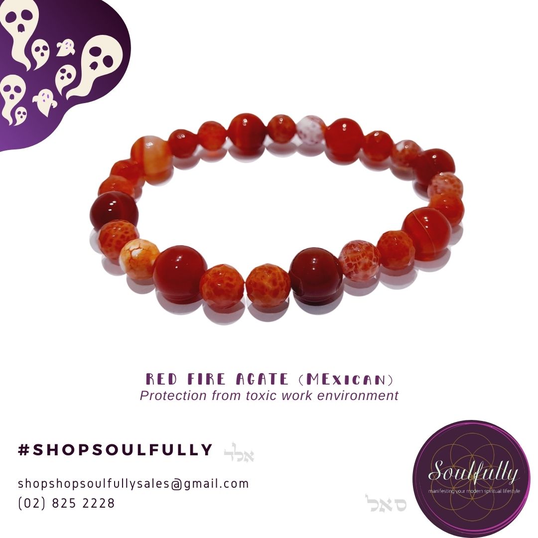 Agate, Mexican Red Fire Agate Bracelet