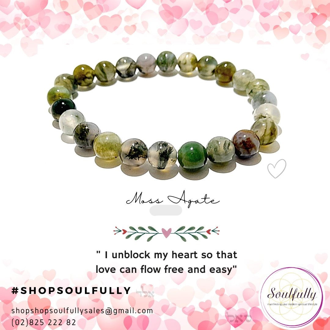 Agate, Moss Agate Bracelet