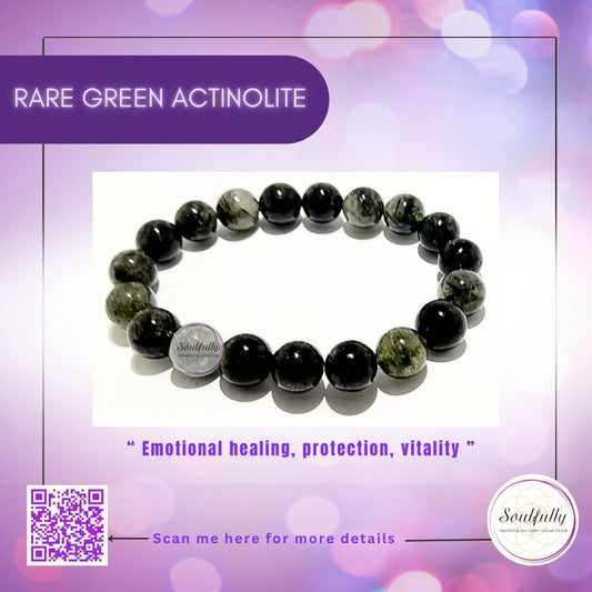 Actinolite, Green Actinolite (RARE) Bracelet