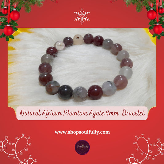 Agate, Natural African Phantom Agate Bracelet