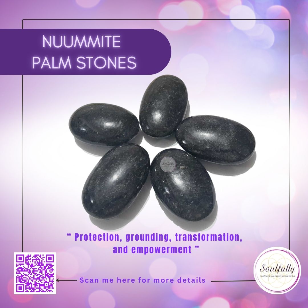 Nuummite Palm Stones