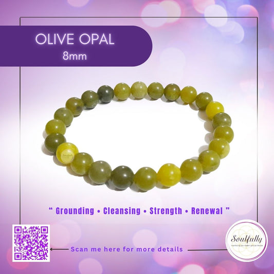 Opal, Olive Opal Bracelet