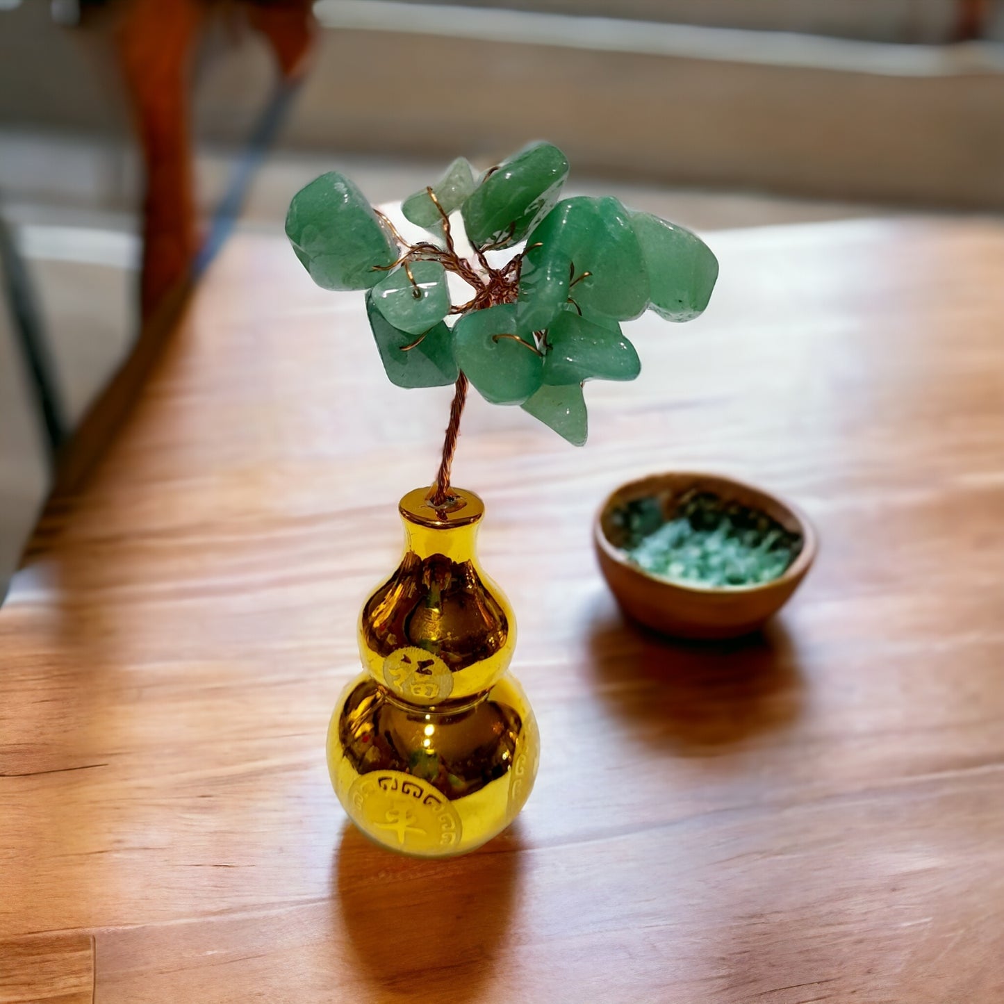 Fengshui Lucky Charm Tree in Gold Gourd/Wu lou