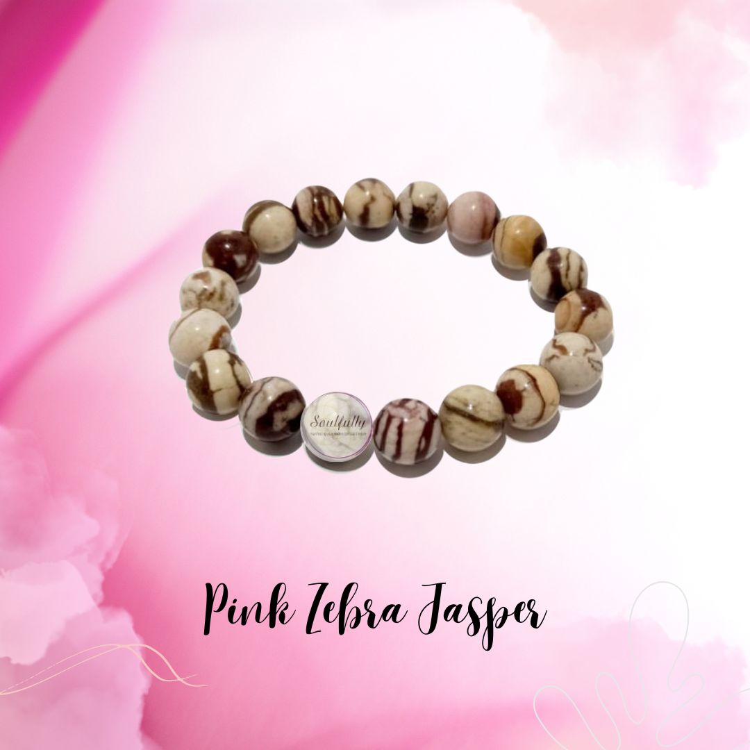 Jasper, Pink Zebra Bracelet