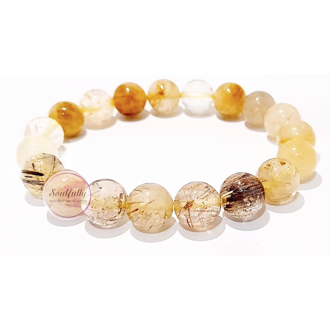 Quartz, Rutilated or Rutile Quartz Bracelet