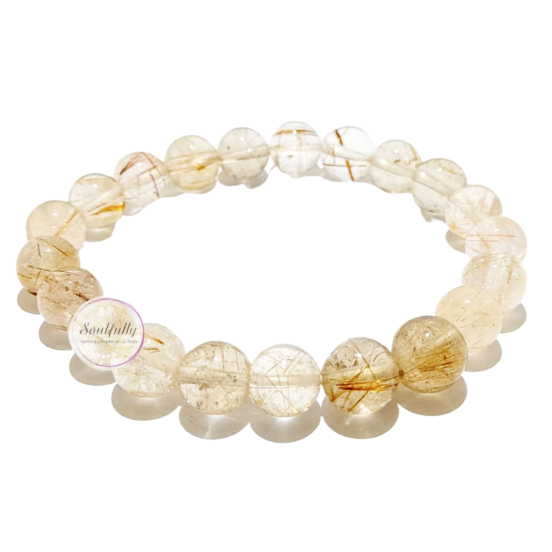 Quartz, Rutilated or Rutile Quartz Bracelet